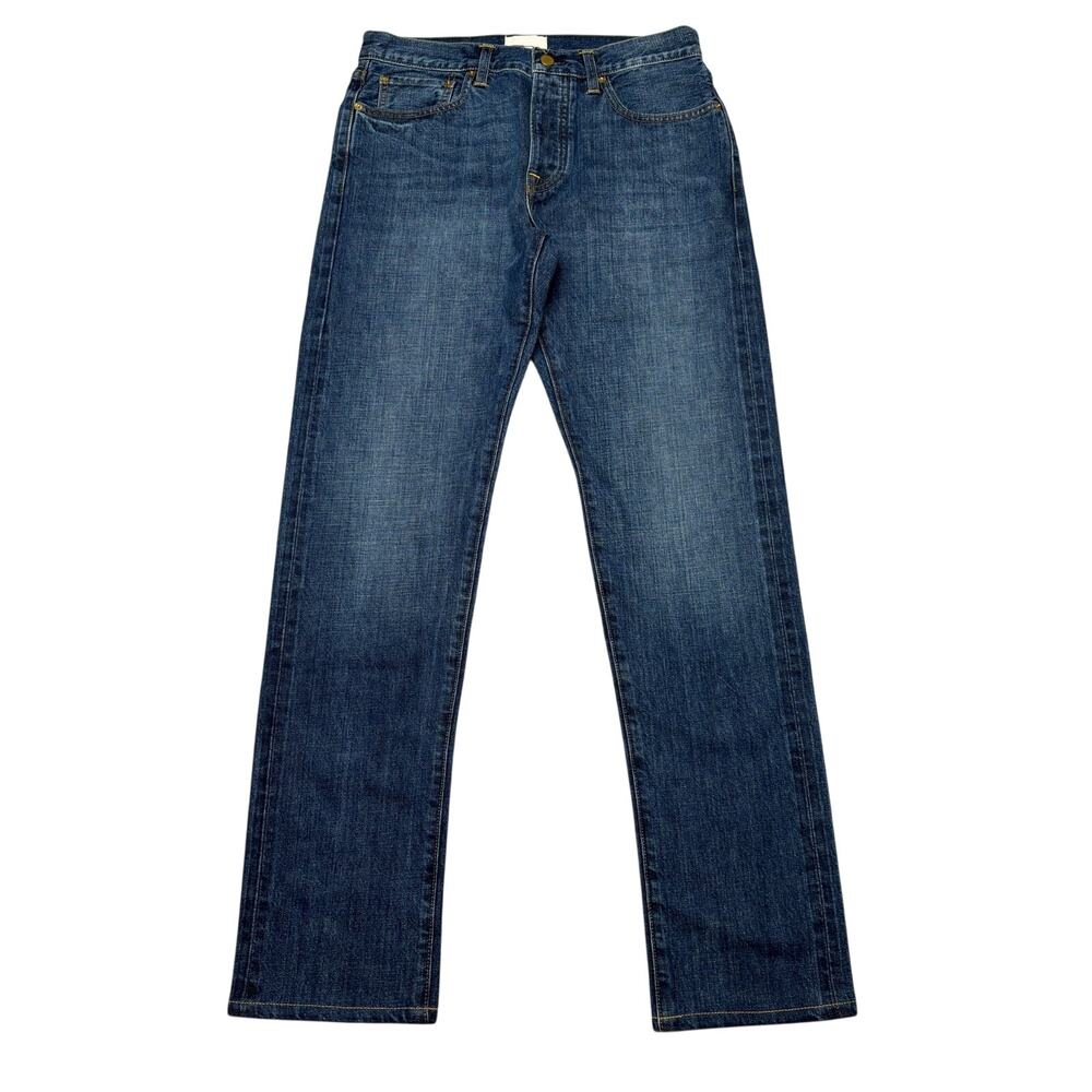 $325 Sid Mashburn Japanese Selvedge Slim Straight Jeans 32x32 Deep Indigo Denim